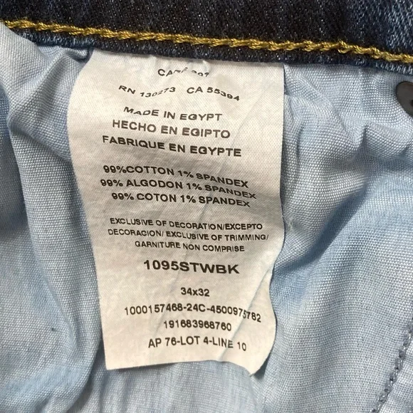 Wrangler Straight Fit Dark Wash Denim Jeans Men’s 34x32 Classic Workwear Casual - Picture 3 of 8